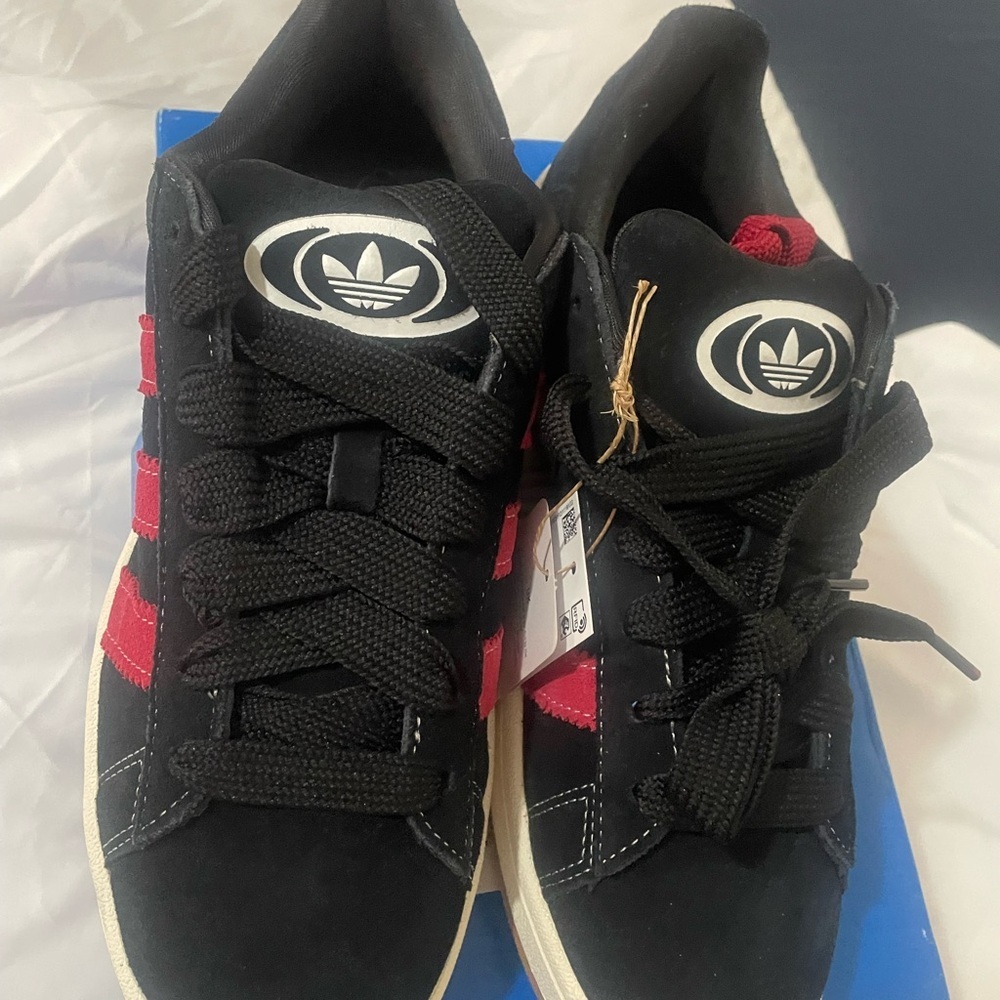 Adidas Black and Red Sneakers for Women and Men